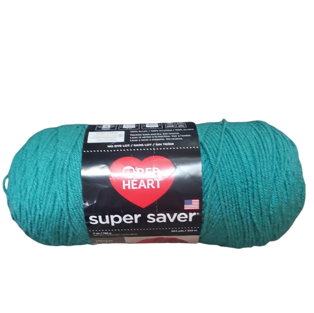 Red Heart Super Saver Yarn Jade 364 yds  NWT